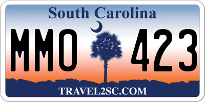 SC license plate MMO423