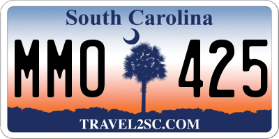 SC license plate MMO425