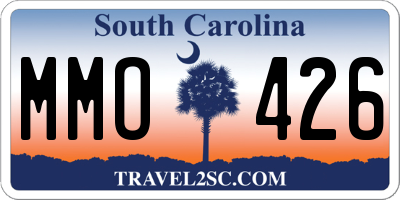 SC license plate MMO426