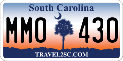 SC license plate MMO430