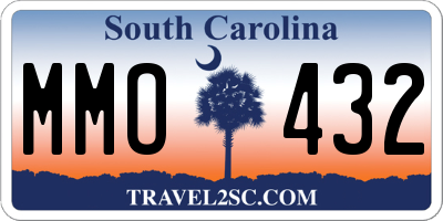 SC license plate MMO432