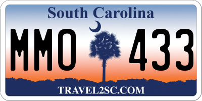 SC license plate MMO433