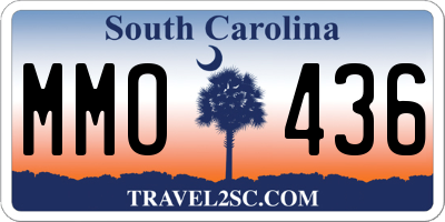 SC license plate MMO436
