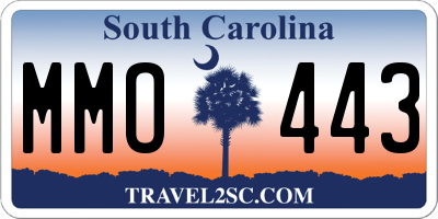 SC license plate MMO443