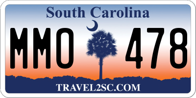 SC license plate MMO478