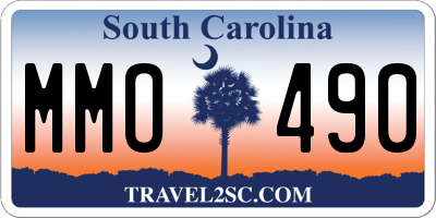 SC license plate MMO490