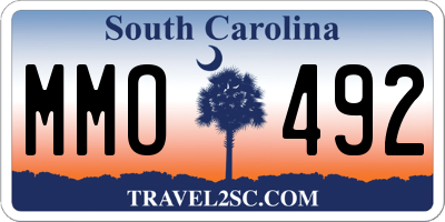 SC license plate MMO492