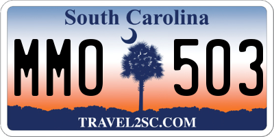 SC license plate MMO503