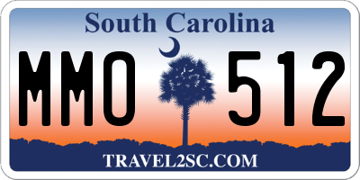 SC license plate MMO512