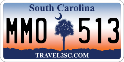 SC license plate MMO513