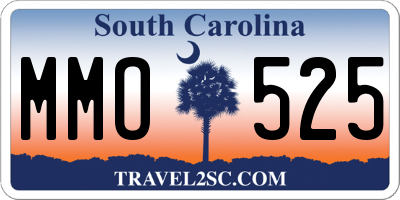 SC license plate MMO525