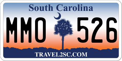 SC license plate MMO526