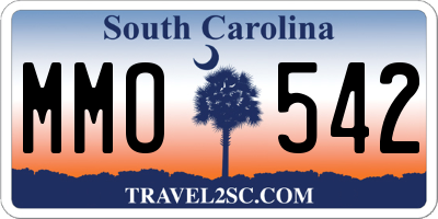 SC license plate MMO542