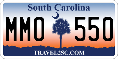 SC license plate MMO550