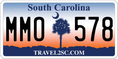 SC license plate MMO578
