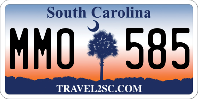 SC license plate MMO585