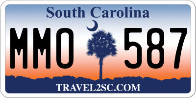SC license plate MMO587