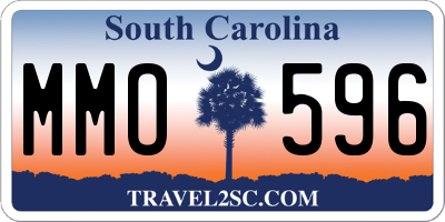 SC license plate MMO596