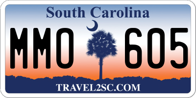 SC license plate MMO605
