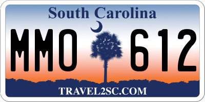 SC license plate MMO612
