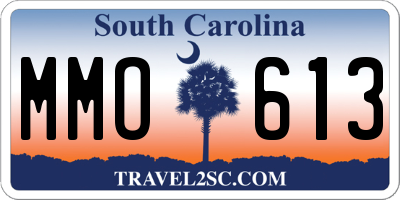 SC license plate MMO613