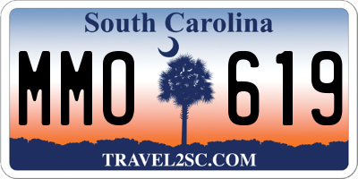 SC license plate MMO619