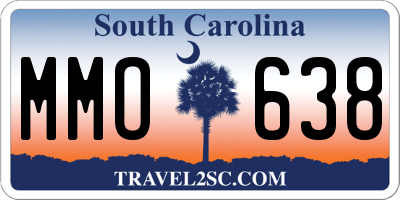 SC license plate MMO638