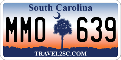 SC license plate MMO639