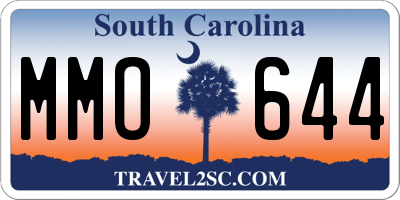 SC license plate MMO644