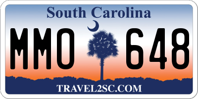 SC license plate MMO648