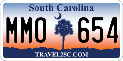 SC license plate MMO654