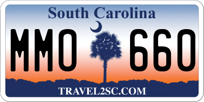 SC license plate MMO660