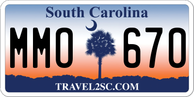 SC license plate MMO670