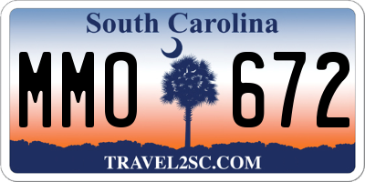 SC license plate MMO672
