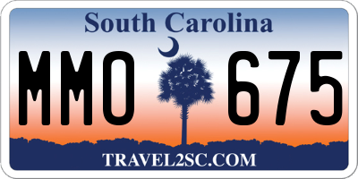SC license plate MMO675