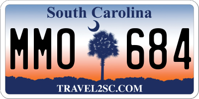 SC license plate MMO684