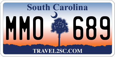 SC license plate MMO689