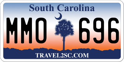 SC license plate MMO696