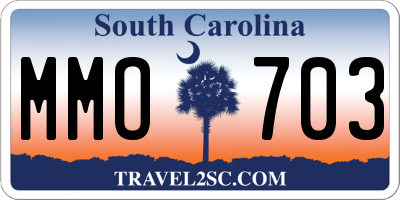 SC license plate MMO703