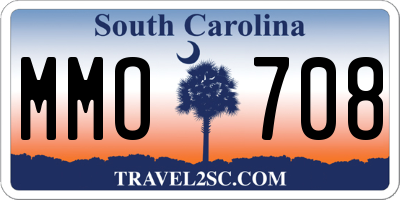 SC license plate MMO708