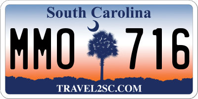 SC license plate MMO716