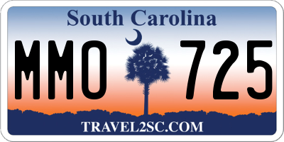 SC license plate MMO725