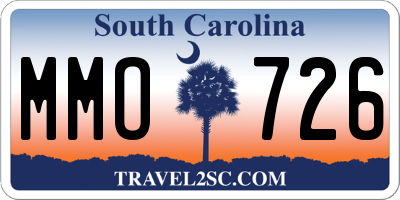 SC license plate MMO726