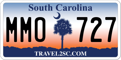 SC license plate MMO727