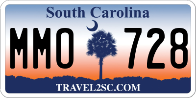 SC license plate MMO728