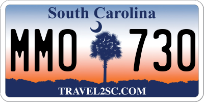SC license plate MMO730