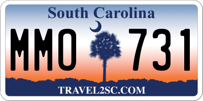 SC license plate MMO731