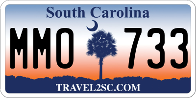 SC license plate MMO733