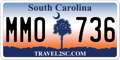 SC license plate MMO736