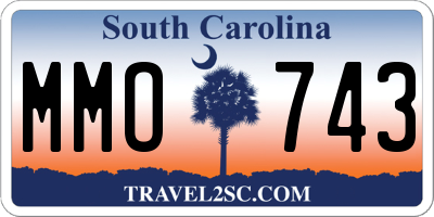 SC license plate MMO743